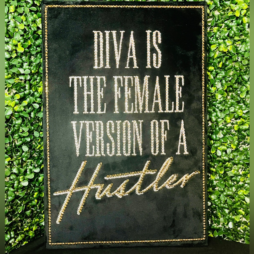 Customized 11” x 17” Rhinestoned Wall Art